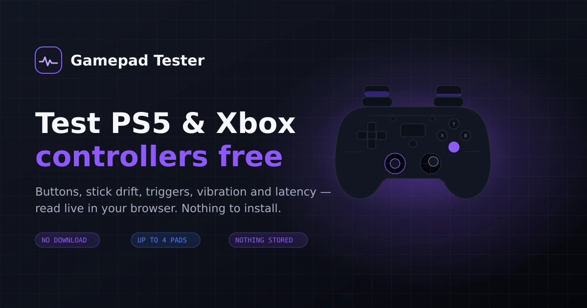 Gamepad Tester: Test PS5 & Xbox Controllers Free